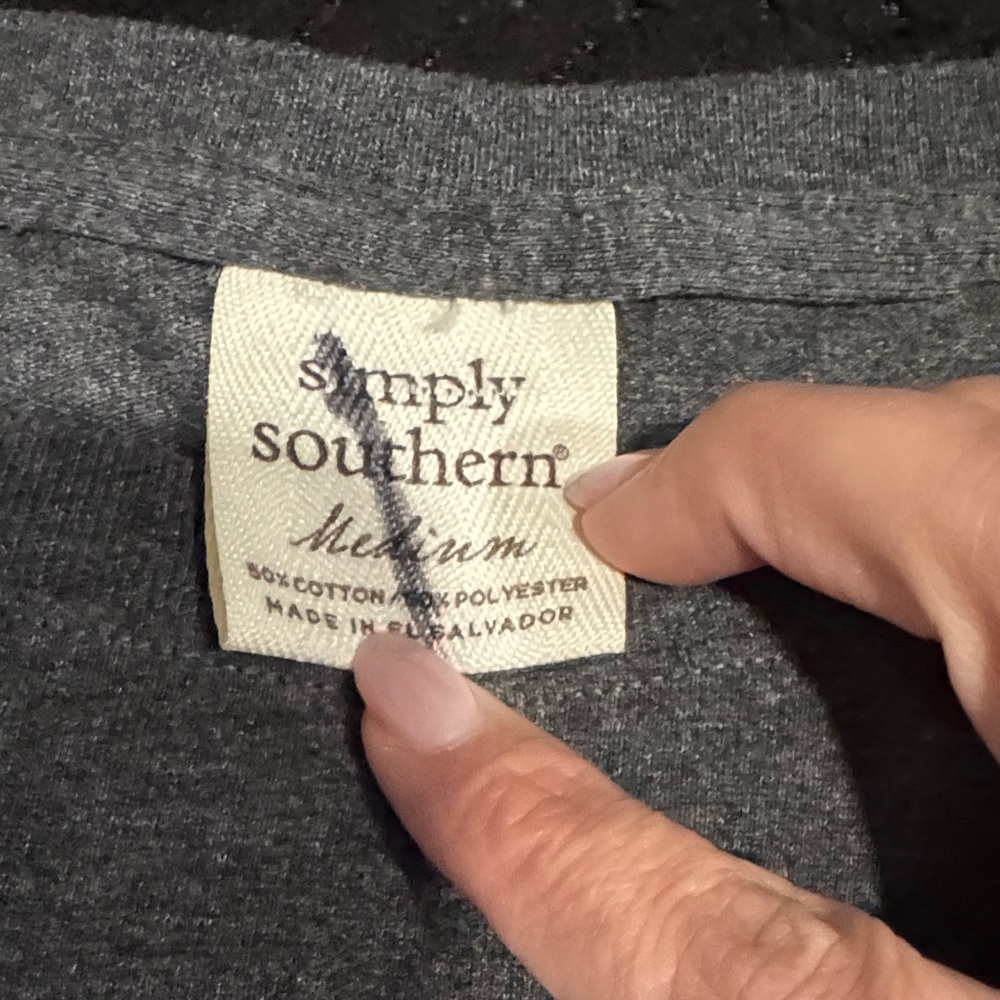 Simply Southern  Gray 'Happy Mama' Tee - Picture 6 of 6